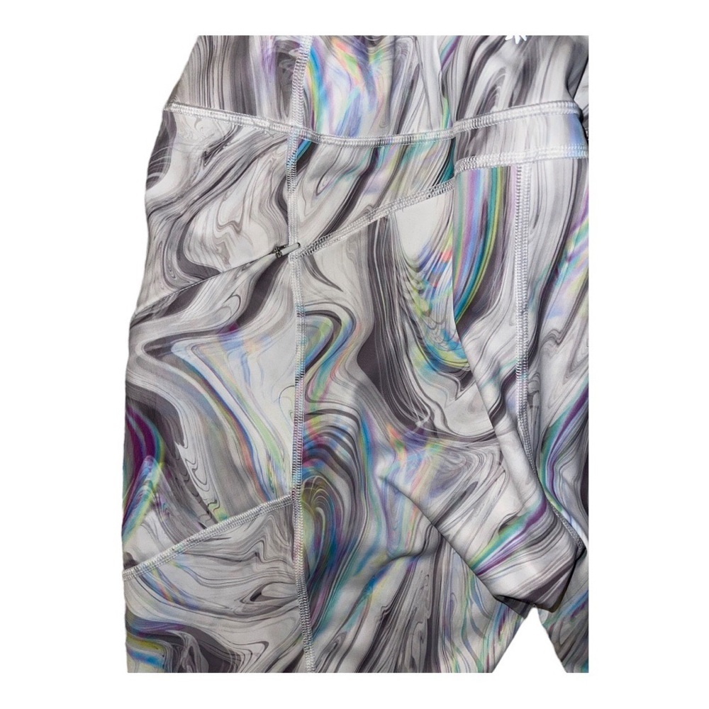 Athleta Marble Swirl Leggings in Black, White, Gray with Iridescent Accents - Picture 7 of 12